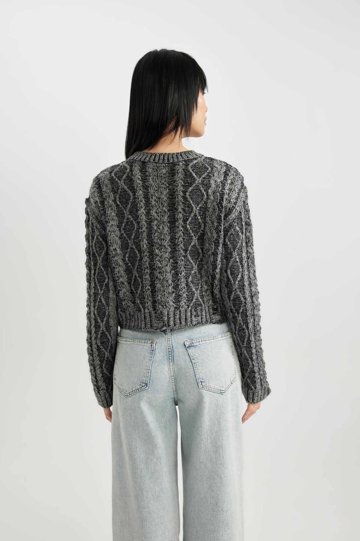 Regular Fit Bisiklet Yaka Triko Kazak C1518ax23wn Regular Fit Bisiklet Yaka Triko Kazak C1518ax23wn