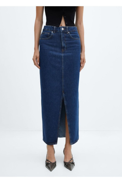 Yırtmaçlı denim etek Yırtmaçlı denim etek