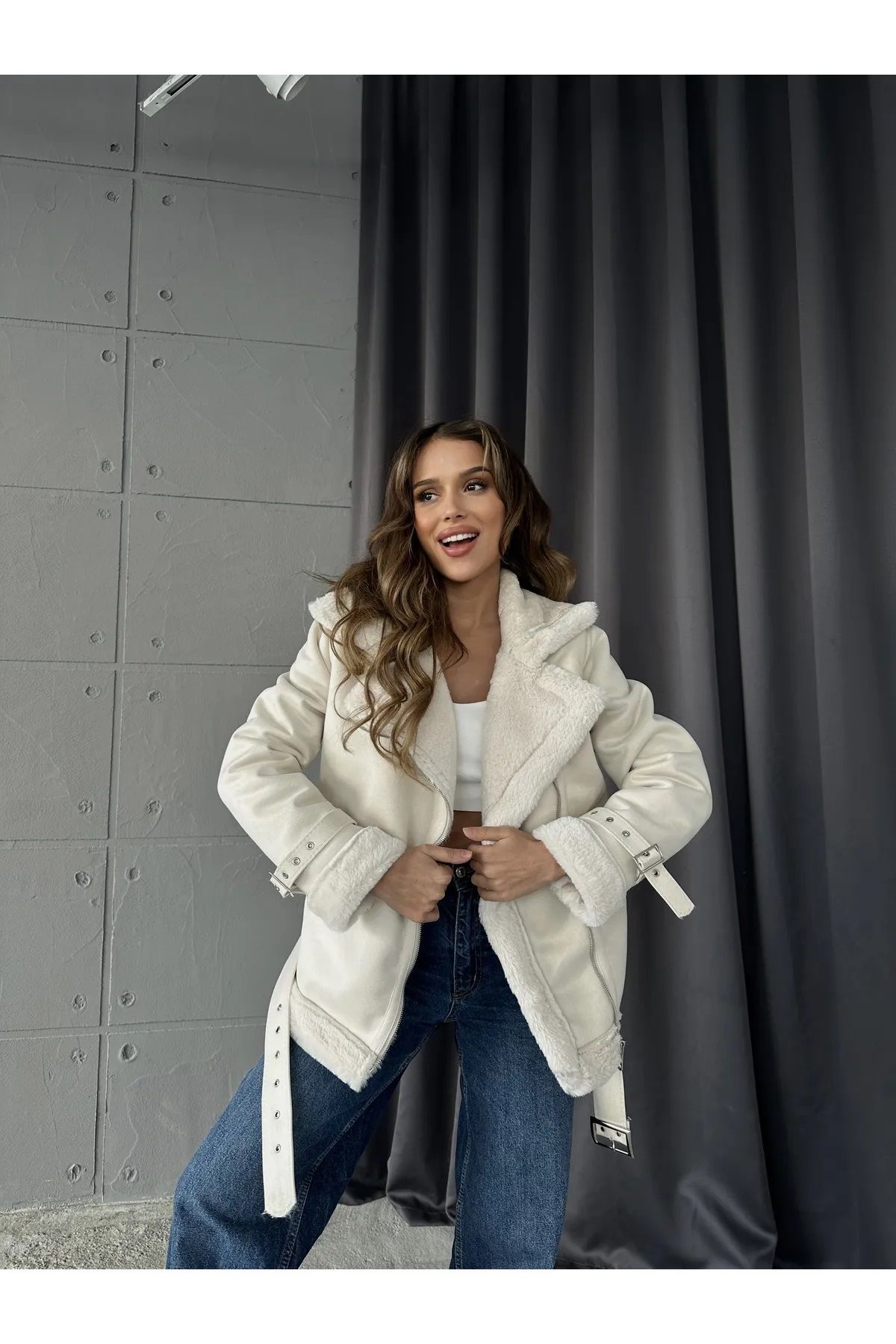 Yeni Sezon Kadın Içi Rapitli Kemer Detaylı Zr Deri Süet Mont Yeni Sezon Kadın Içi Rapitli Kemer Detaylı Zr Deri Süet Mont