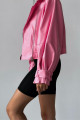 Kadın Pembe Oversize Deri Ceket Kadın Pembe Oversize Deri Ceket