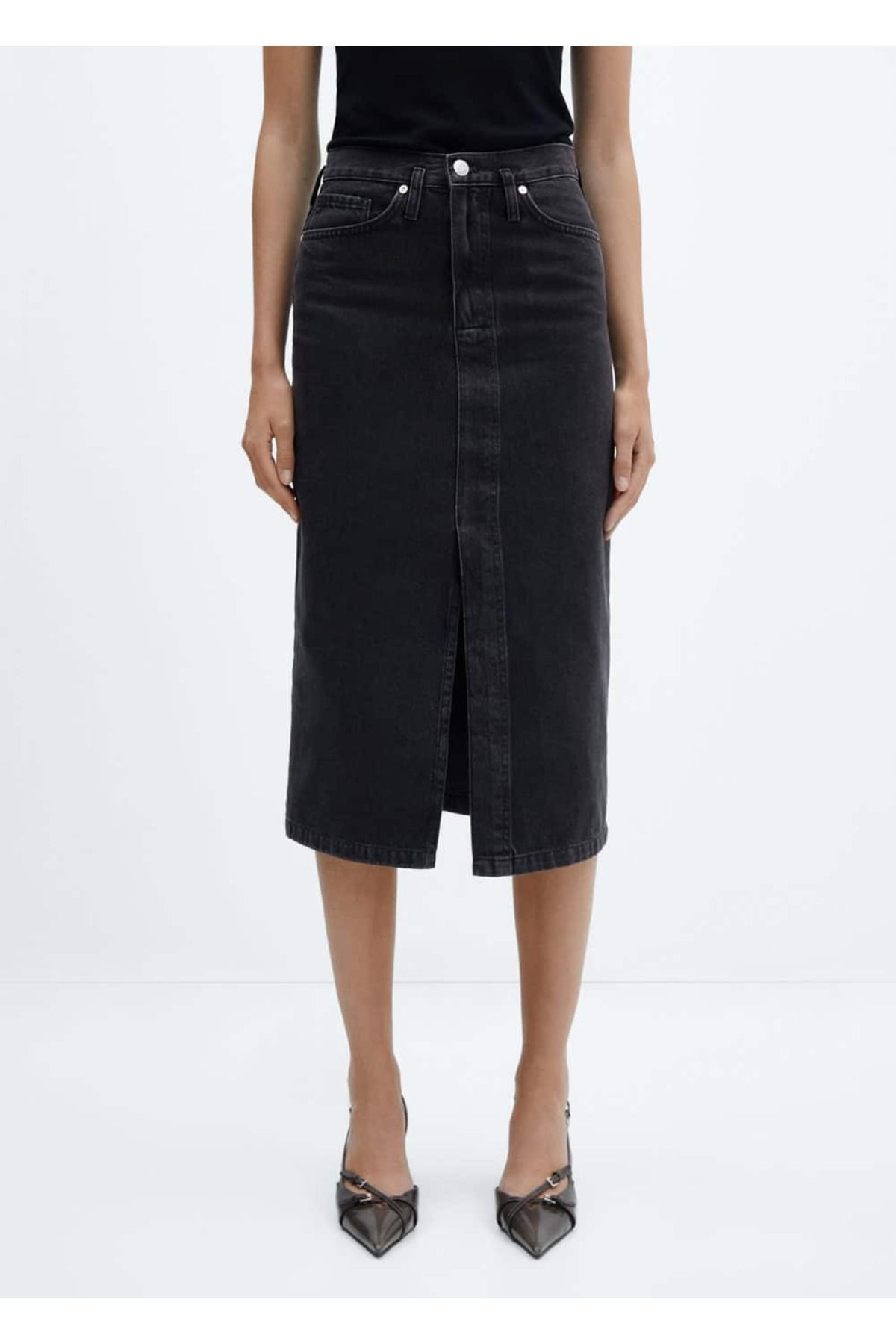 Midi denim etek Midi denim etek