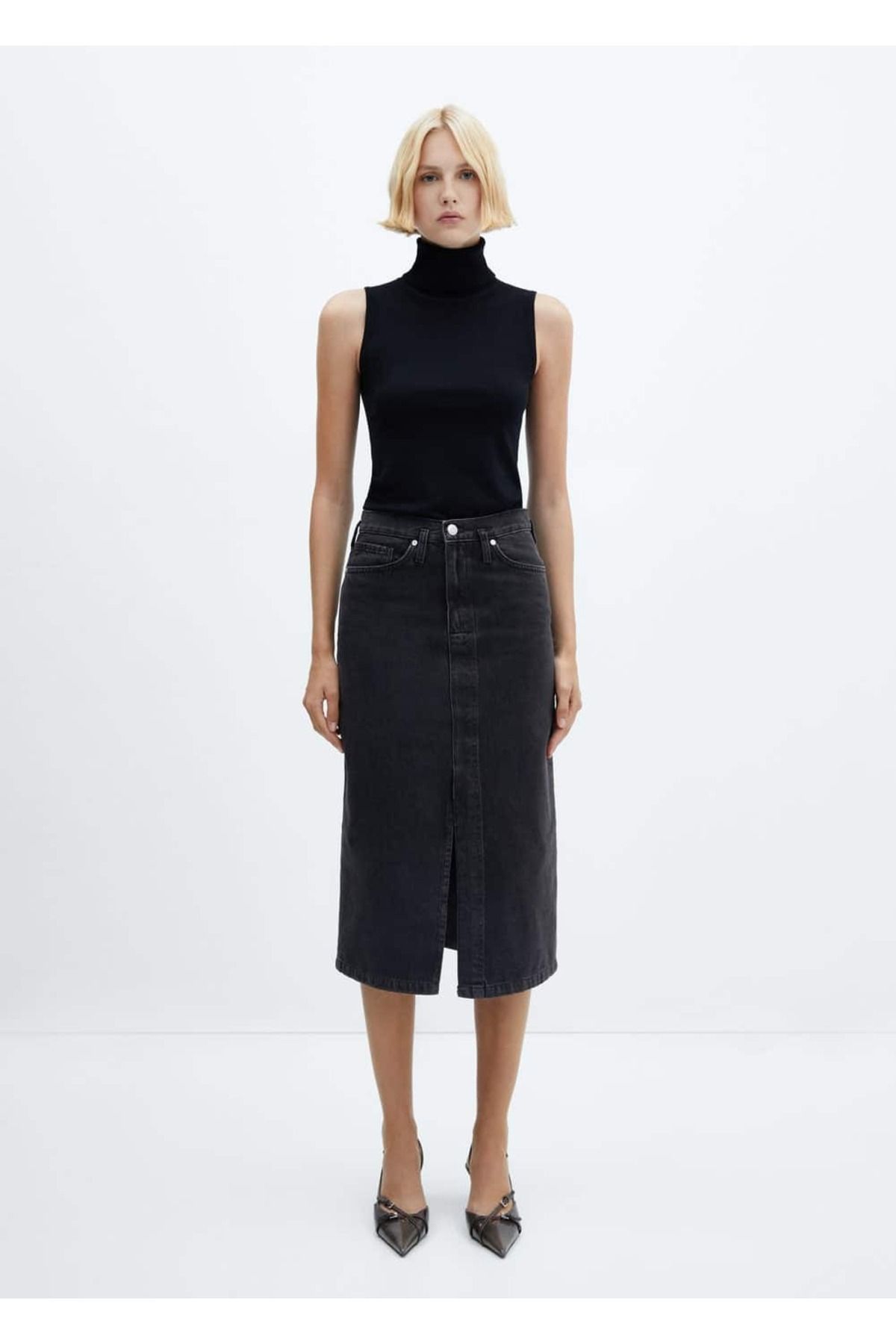 Midi denim etek Midi denim etek