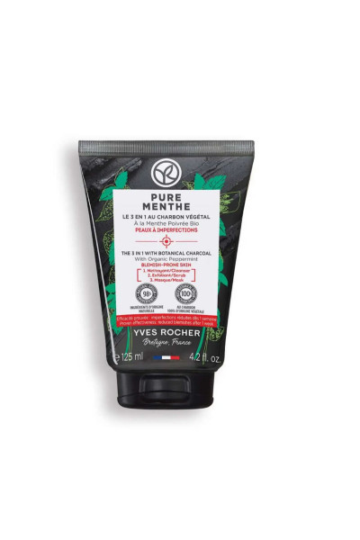 Peeling ve Maske Etkili Kömür Yüz Yıkama Jeli Prebiyotik içerir 125 ML Made in France Peeling ve Maske Etkili Kömür Yüz Yıkama Jeli Prebiyotik içerir 125 ML Made in France