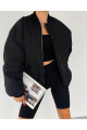 Unisex Bomber Siyah Ceket Unisex Bomber Siyah Ceket