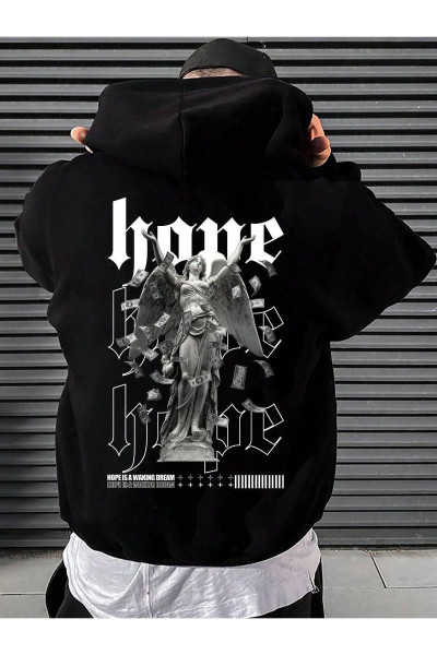 Unisex Hope İs A Waking Dream Yazılı Sweatshirt