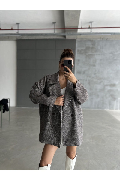 Kahve 1. Sınıf Kalite Balık Sırtı Oversize Kaşe Kaban Kahve 1. Sınıf Kalite Balık Sırtı Oversize Kaşe Kaban