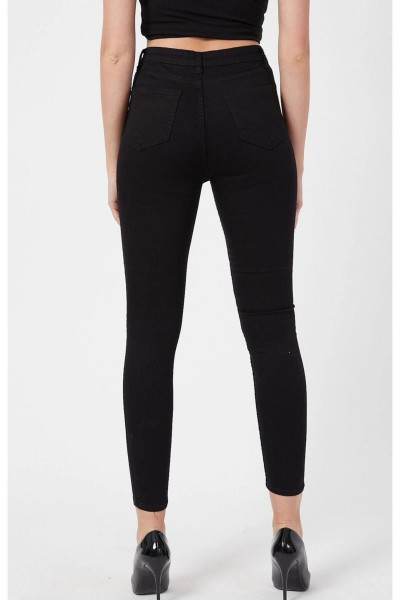 Skinny Siyah Dar Paça Yüksek Bel Toparlar Skinny Siyah Dar Paça Yüksek Bel Toparlar