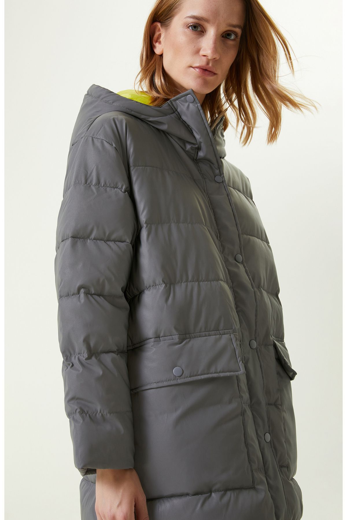 N-Tech Çift Renkli Puffer Kaban N-Tech Çift Renkli Puffer Kaban