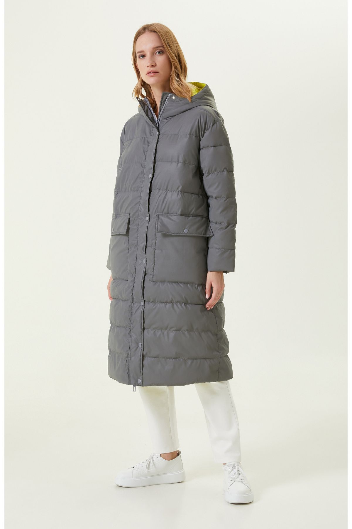 N-Tech Çift Renkli Puffer Kaban N-Tech Çift Renkli Puffer Kaban