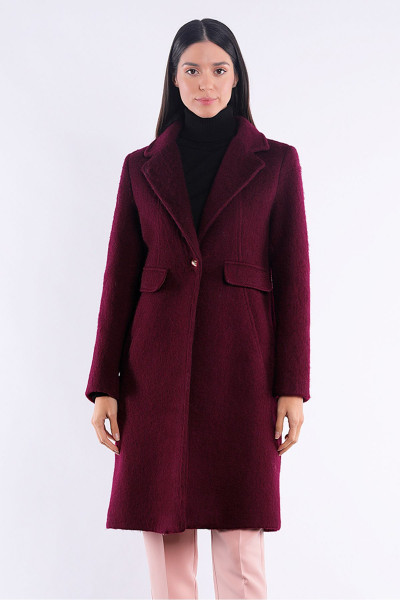 Kolu Aksesuar Detaylı Bordo Kaban Kolu Aksesuar Detaylı Bordo Kaban