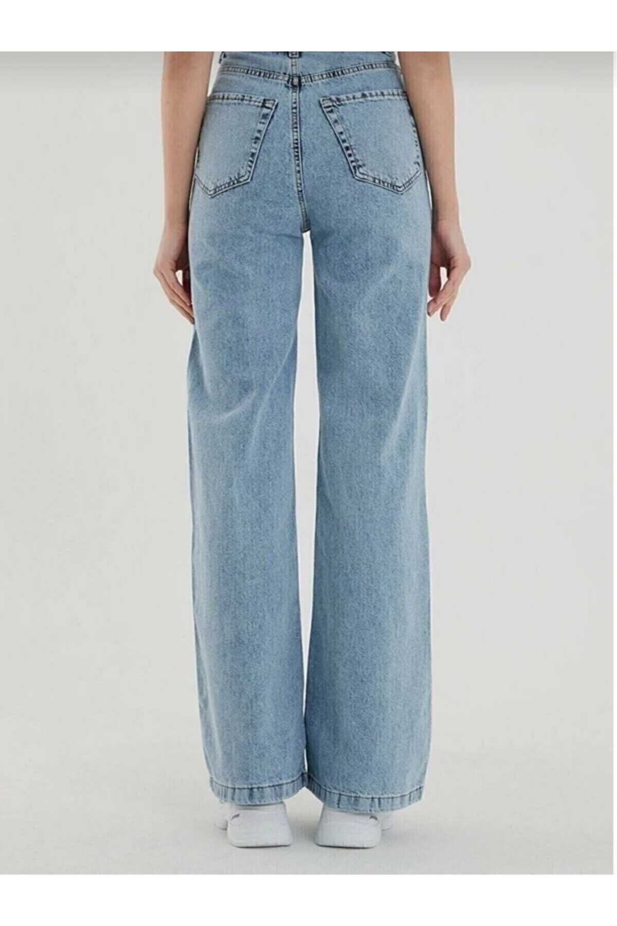 Kar Mavi Yüksek Bel Salaş Pantolon, Geniş Paça Pantolon, Bol Paça Pantalon Yıkamalı Palazzo 2024 Kar Mavi Yüksek Bel Salaş Pantolon, Geniş Paça Pantolon, Bol Paça Pantalon Yıkamalı Palazzo 2024