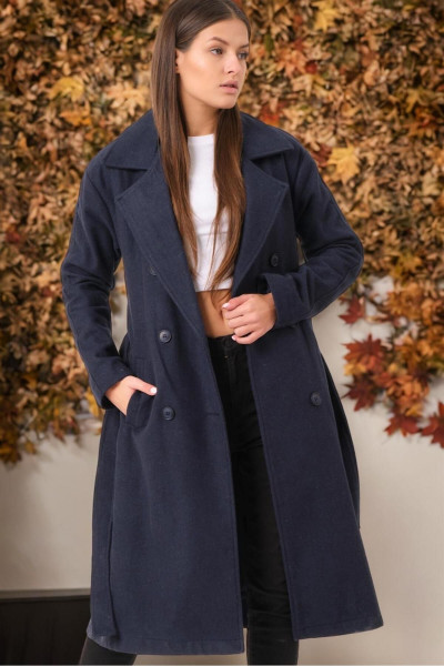 Z6765 DEWBERRY PALTO-DÜZ LACİVERT Z6765 DEWBERRY PALTO-DÜZ LACİVERT