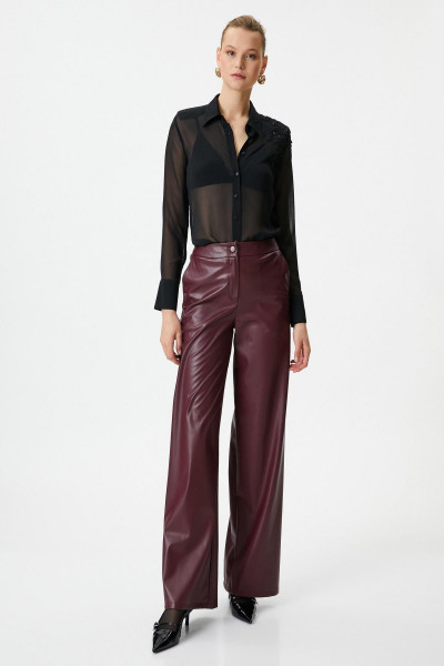 Siyah Kadın Gömlek 4WAK60511UW