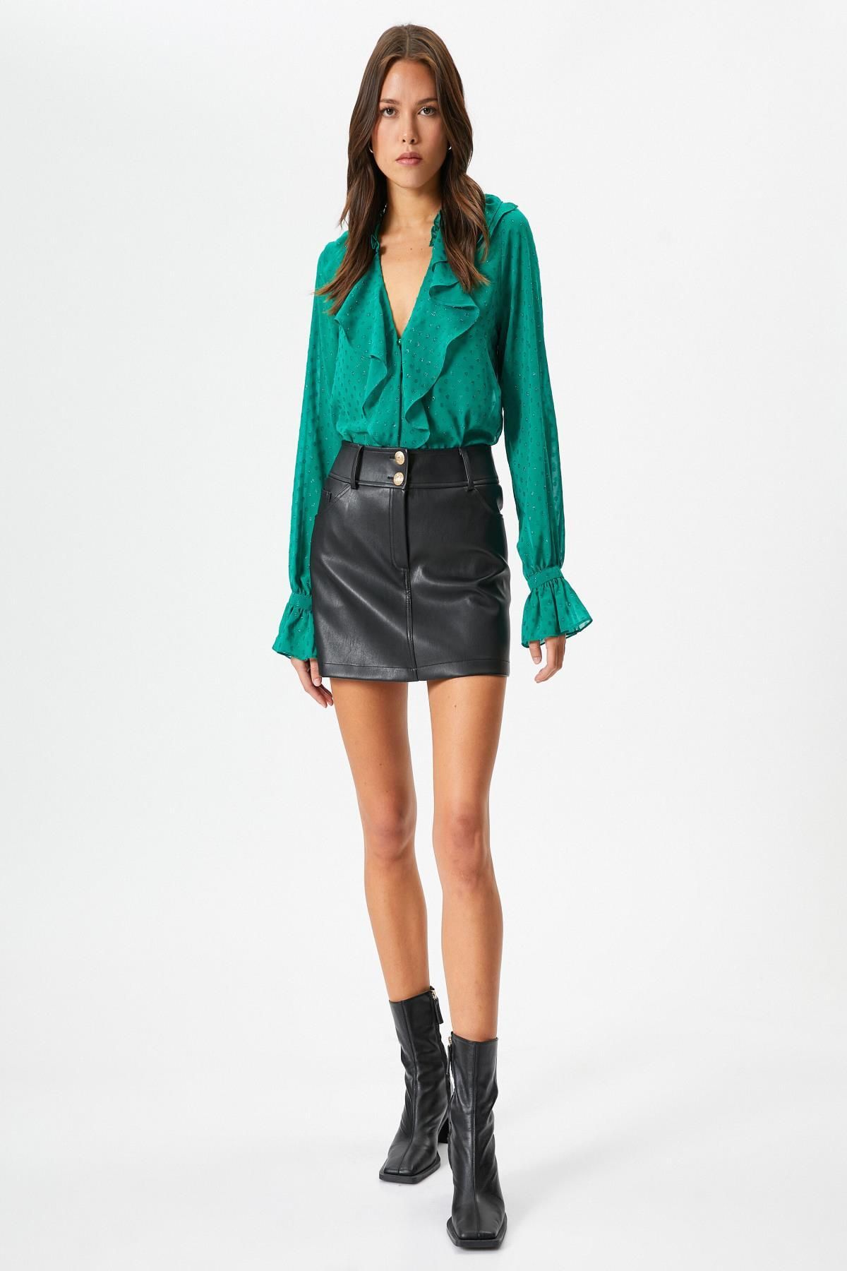 Yeşil Kadın Bluz 4WAK60010FW Yeşil Kadın Bluz 4WAK60010FW