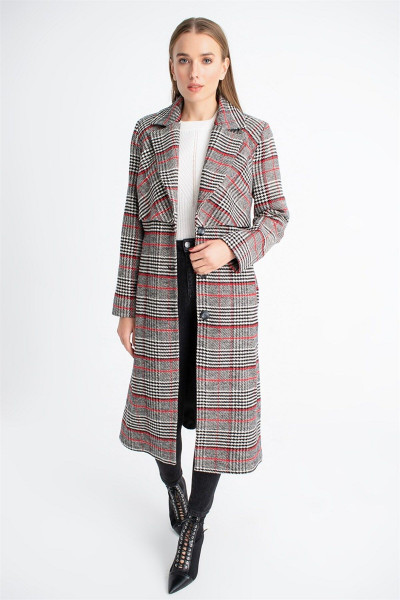 Z6622 Ekoseli Palto-ekose-siyah