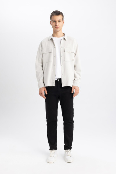 Relax Fit Penye Uzun Kollu Gömlek B4815ax24sp Relax Fit Penye Uzun Kollu Gömlek B4815ax24sp