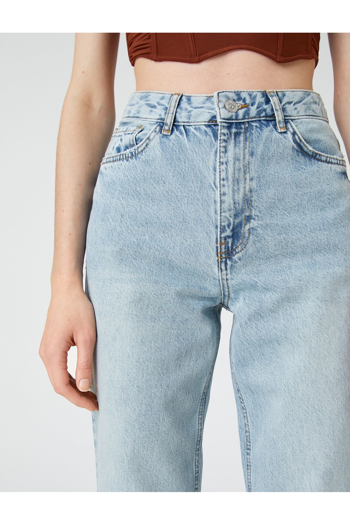 Yüksek Bel Kot Pantolon Düz Paça Normal Kesim - Eve Jean Yüksek Bel Kot Pantolon Düz Paça Normal Kesim - Eve Jean