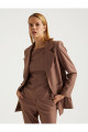 Premium Seri Kahve Zincir Cep Cutout Detaylı Blazer Premium Seri Kahve Zincir Cep Cutout Detaylı Blazer