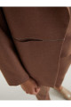 Premium Seri Kahve Zincir Cep Cutout Detaylı Blazer Premium Seri Kahve Zincir Cep Cutout Detaylı Blazer