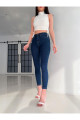 Koyu Blue Kadın Mavi Dar Paça Skinny Fit Esnek Likralı Yüksek Bel Kot Pantolon Koyu Blue Kadın Mavi Dar Paça Skinny Fit Esnek Likralı Yüksek Bel Kot Pantolon