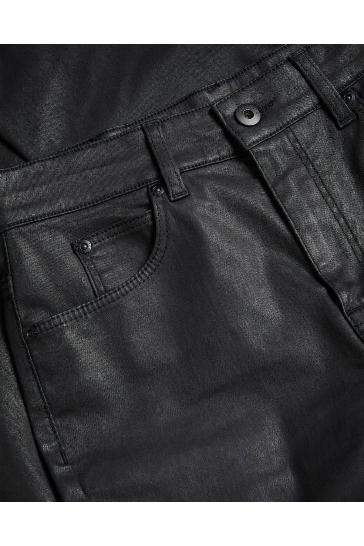 Mumlu Yüksek Bel Fermuar Detay Skinny Jean