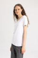 Slim Fit V Yaka Ribana Basic Kısa Kollu Tişört I1080az24sm Slim Fit V Yaka Ribana Basic Kısa Kollu Tişört I1080az24sm