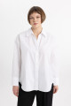 Oversize Fit Poplin Uzun Kollu Gömlek T8735az24sp Oversize Fit Poplin Uzun Kollu Gömlek T8735az24sp