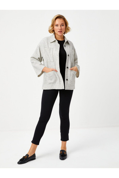 Simli Tüvit Overshırt Ceket