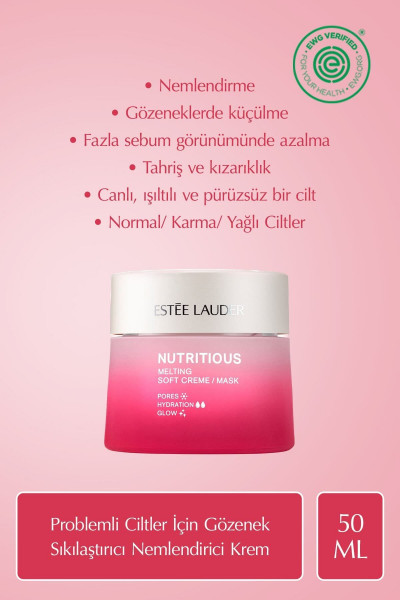 Nemlendirici Krem - Nutritious Soft Creme Gözenek Sıkılaştırıcı, Yağ Kontrolü, Doğal İçerikler, 50ml Nemlendirici Krem - Nutritious Soft Creme Gözenek Sıkılaştırıcı, Yağ Kontrolü, Doğal İçerikler, 50ml