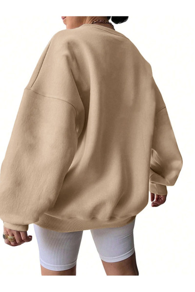 Los Angeles 1997 Sweatshirt - Bej Baskılı Oversize Kışlık Kalın Bisiklet Yala Los Angeles 1997 Sweatshirt - Bej Baskılı Oversize Kışlık Kalın Bisiklet Yala