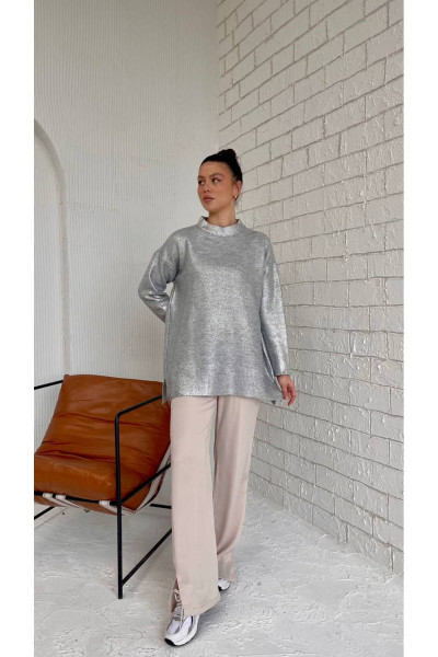 Varaklı Triko Kazak