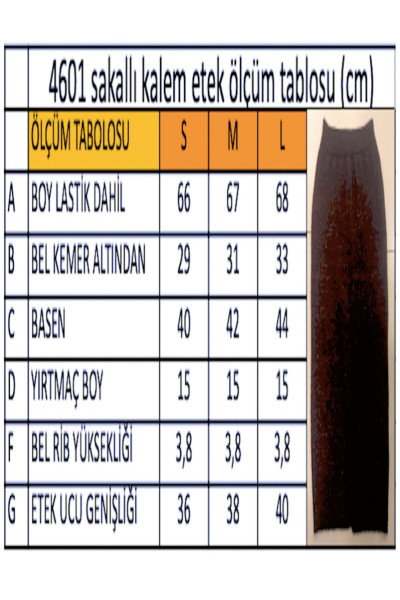 Sakallı Triko Önü Yırtmaçlı Tok Etek 4601 Sakallı Triko Önü Yırtmaçlı Tok Etek 4601