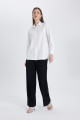 Relax Fit Poplin Uzun Kollu Gömlek Tunik B8314ax24sp Relax Fit Poplin Uzun Kollu Gömlek Tunik B8314ax24sp