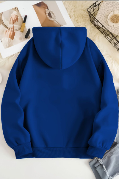 Unisex 2ip Şardonlu DENİM CORE Baskılı Sax Oversize Sweatshirt Unisex 2ip Şardonlu DENİM CORE Baskılı Sax Oversize Sweatshirt