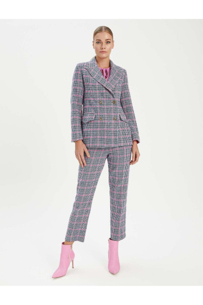 Premium Seri Multirenk Ekose Ceket