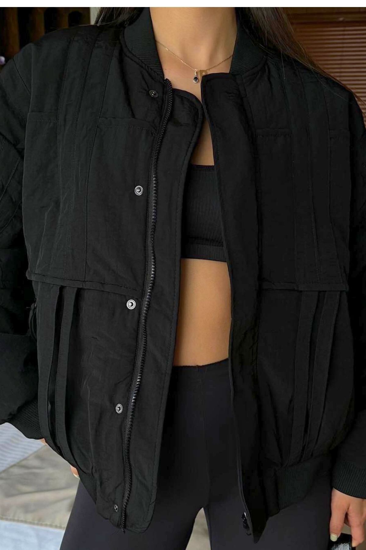 Kadın parçalı dikiş detay astarlı pinterest oversize bol kesim muadil cepli bomber mont ceket Kadın parçalı dikiş detay astarlı pinterest oversize bol kesim muadil cepli bomber mont ceket