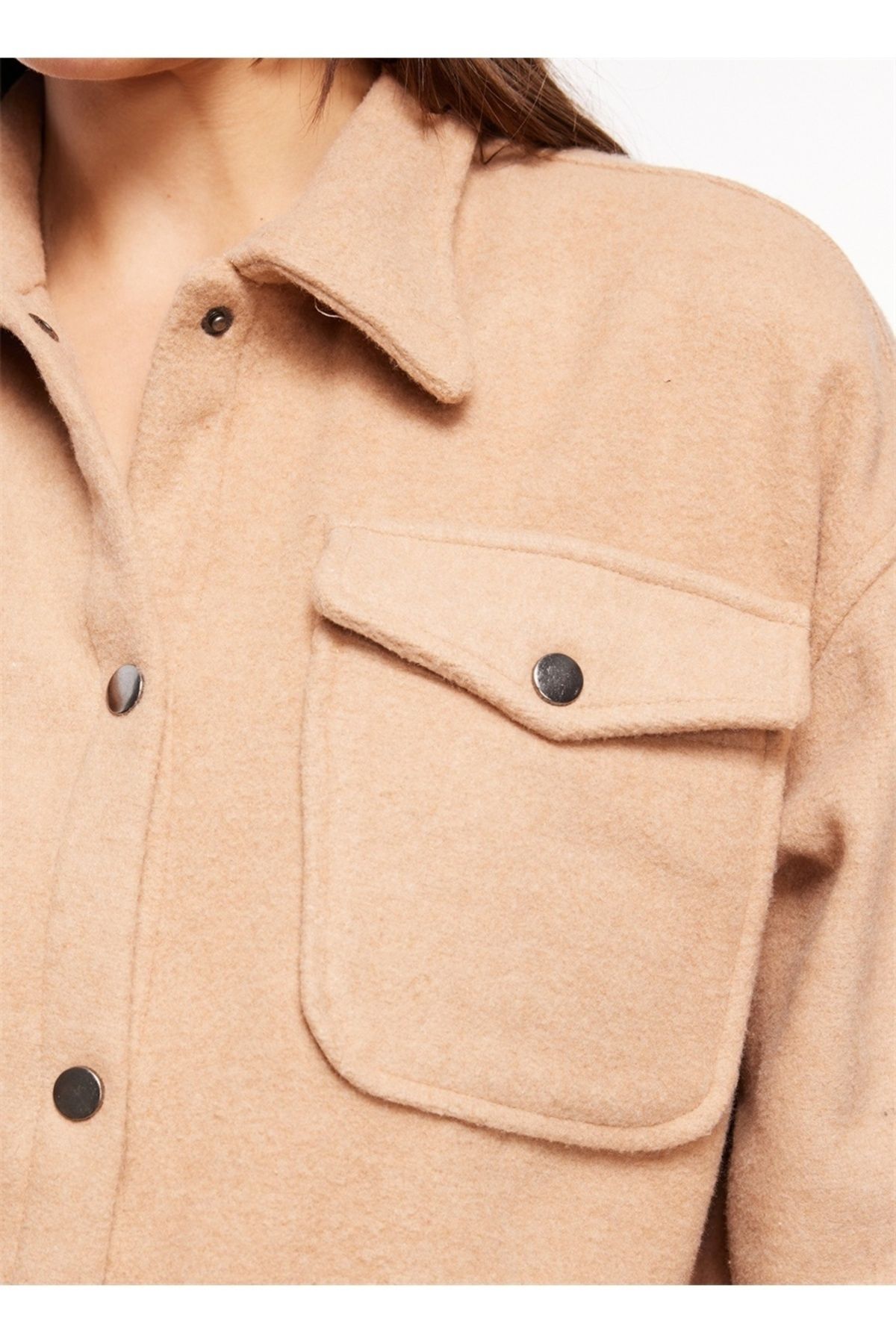 Normal Deve Tüyü Kadın Ceket PBF3W-CKT-004 Normal Deve Tüyü Kadın Ceket PBF3W-CKT-004