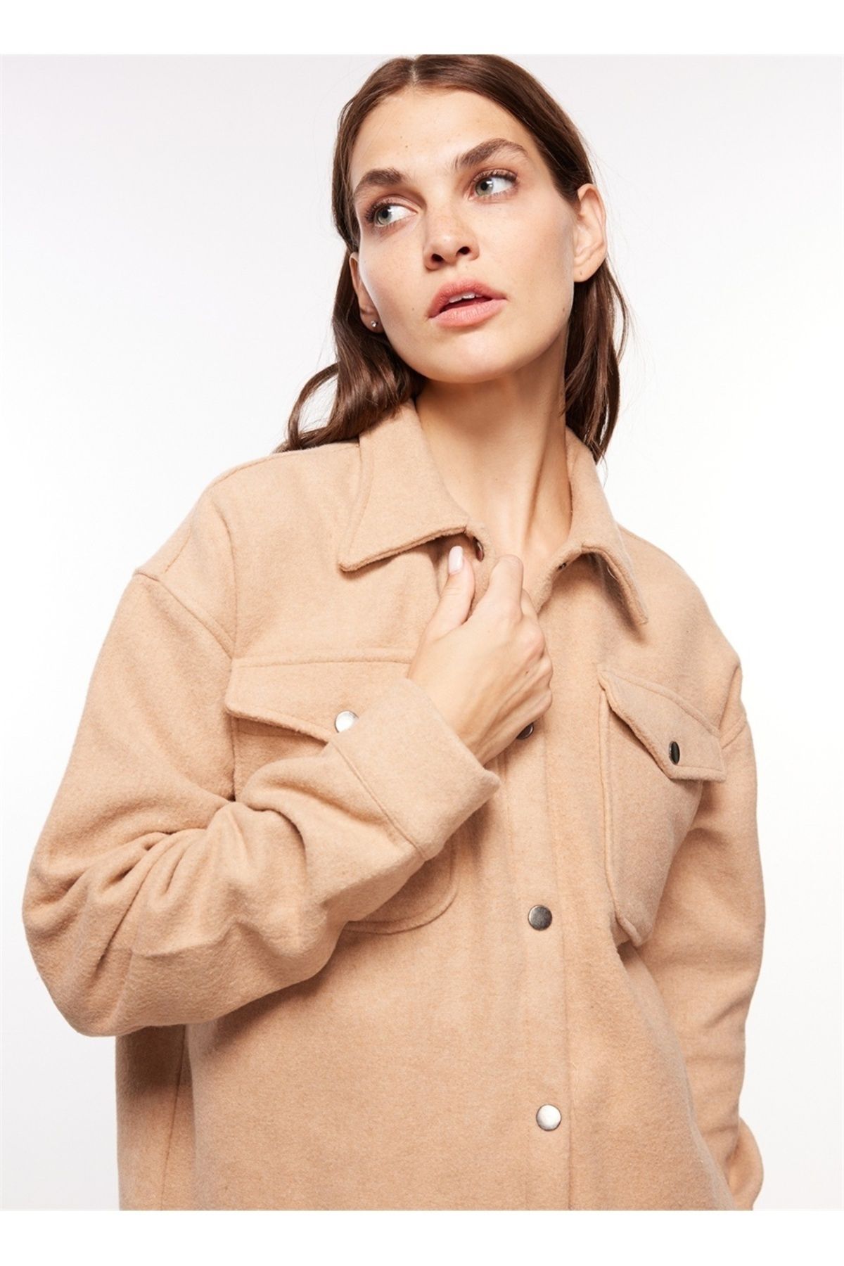 Normal Deve Tüyü Kadın Ceket PBF3W-CKT-004 Normal Deve Tüyü Kadın Ceket PBF3W-CKT-004