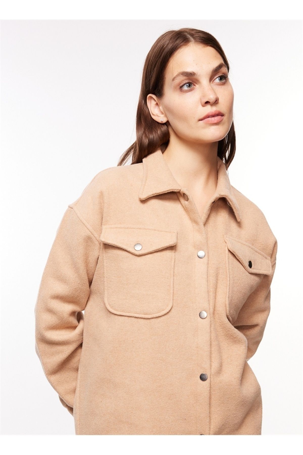Normal Deve Tüyü Kadın Ceket PBF3W-CKT-004 Normal Deve Tüyü Kadın Ceket PBF3W-CKT-004