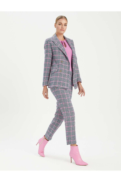 Premium Seri Multirenk Ekose Ceket