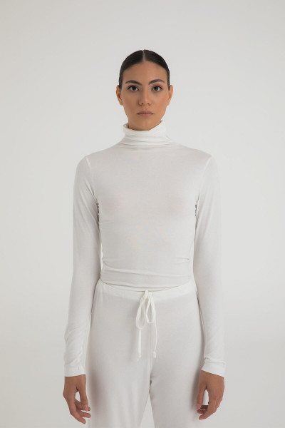 Ultra Soft Balıkçı Yaka Bluz Ekru Ultra Soft Balıkçı Yaka Bluz Ekru