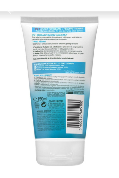 Saf & Temiz 3'ü 1 Arada Yağlanma Ve Pürüzlere Karşı Temizleme Jeli 150 ml Saf & Temiz 3'ü 1 Arada Yağlanma Ve Pürüzlere Karşı Temizleme Jeli 150 ml