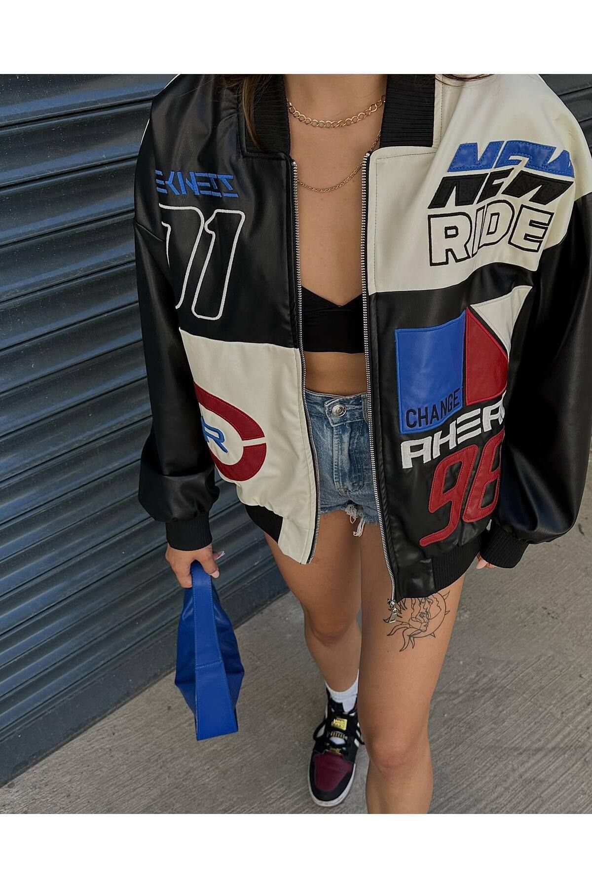 Unisex Deri Motorcu Ceketi Unisex Deri Motorcu Ceketi