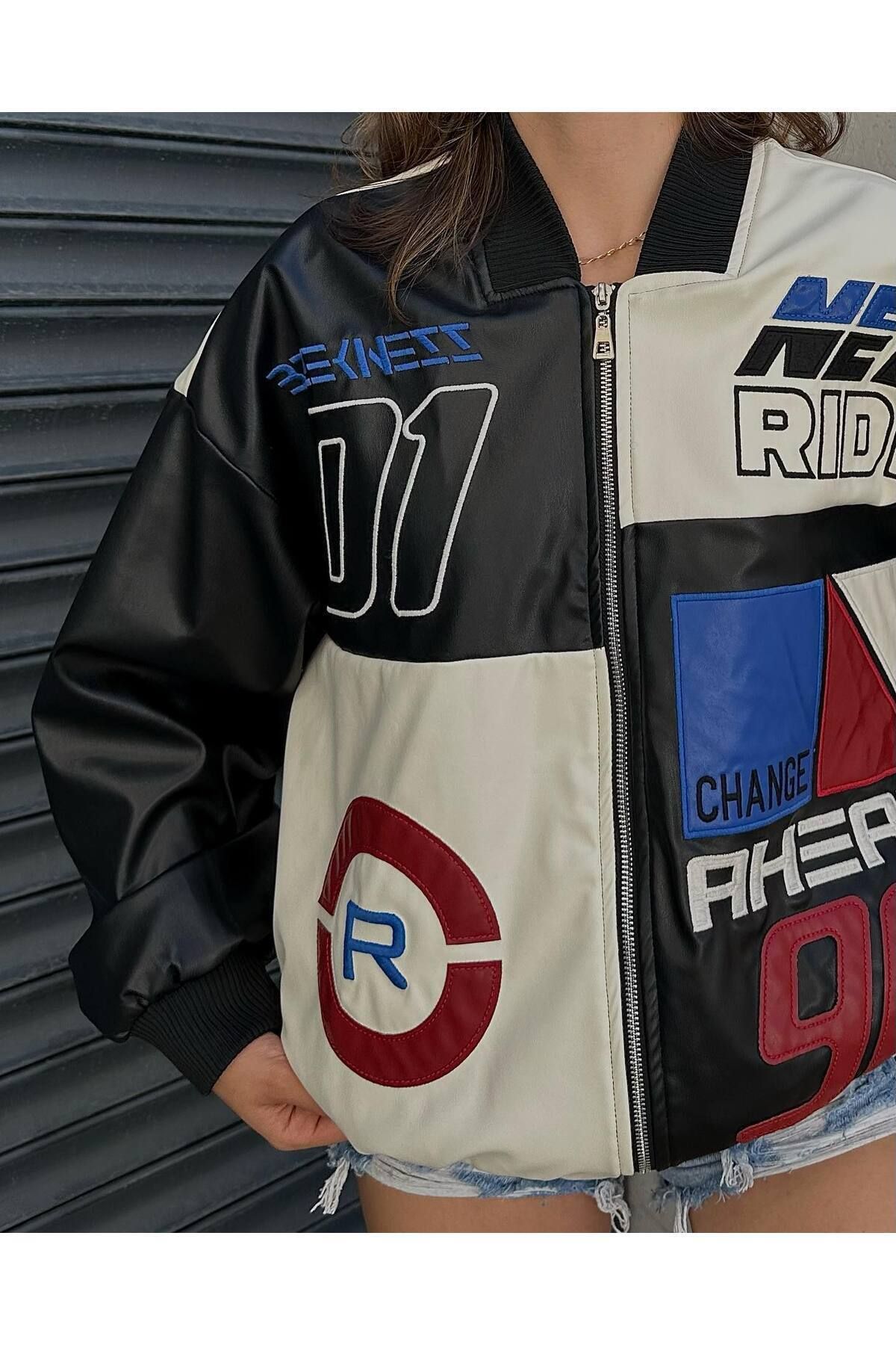 Unisex Deri Motorcu Ceketi Unisex Deri Motorcu Ceketi