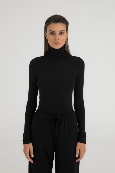 Ultra Soft Balıkçı Yaka Bluz Siyah Ultra Soft Balıkçı Yaka Bluz Siyah