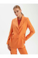 Premium Seri Burnt Orange Kemerli Toka Detaylı Cepli Ceket Premium Seri Burnt Orange Kemerli Toka Detaylı Cepli Ceket
