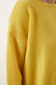 Kadın Sarı Oversize Triko Kazak PN00054 Kadın Sarı Oversize Triko Kazak PN00054