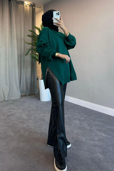 Yarı Zincirli Triko Kazak Yarı Zincirli Triko Kazak