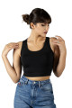 Siyah Sırt Detaylı Fitted/Vücuda Oturan Kare Yaka Spor Bluz Siyah Sırt Detaylı Fitted/Vücuda Oturan Kare Yaka Spor Bluz