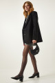 Kadın Siyah Premium Süet Blazer Ceket FN03167 Kadın Siyah Premium Süet Blazer Ceket FN03167